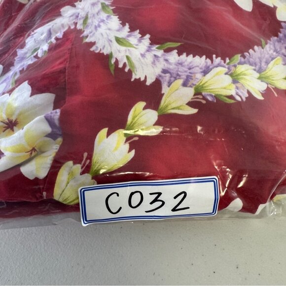 Vintage Royal Hawaiian Creations Puff Sleeves Red Floral Dress Size 4XL - Picture 13 of 13